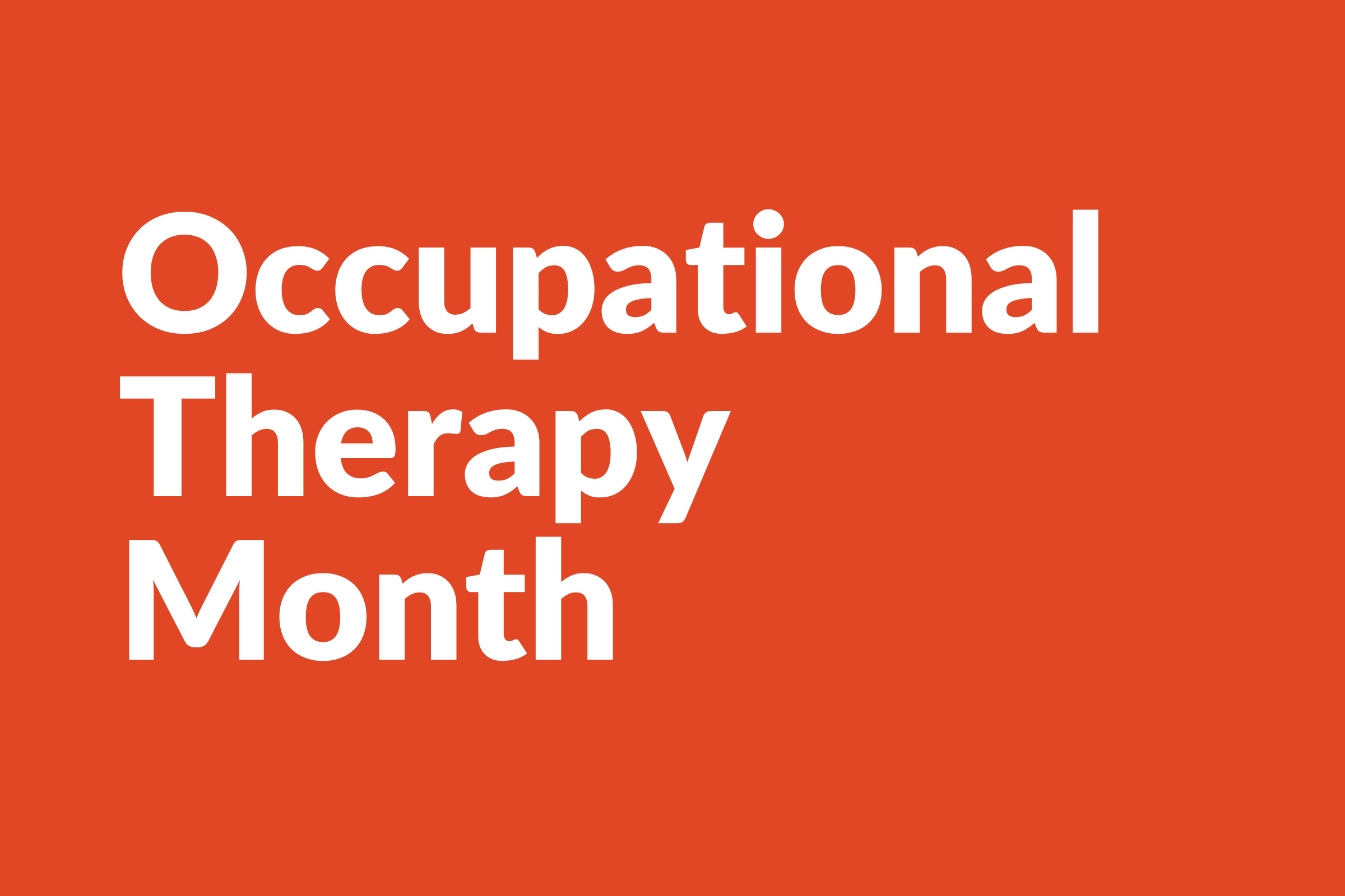 Occupational Therapy Month RehabVisions